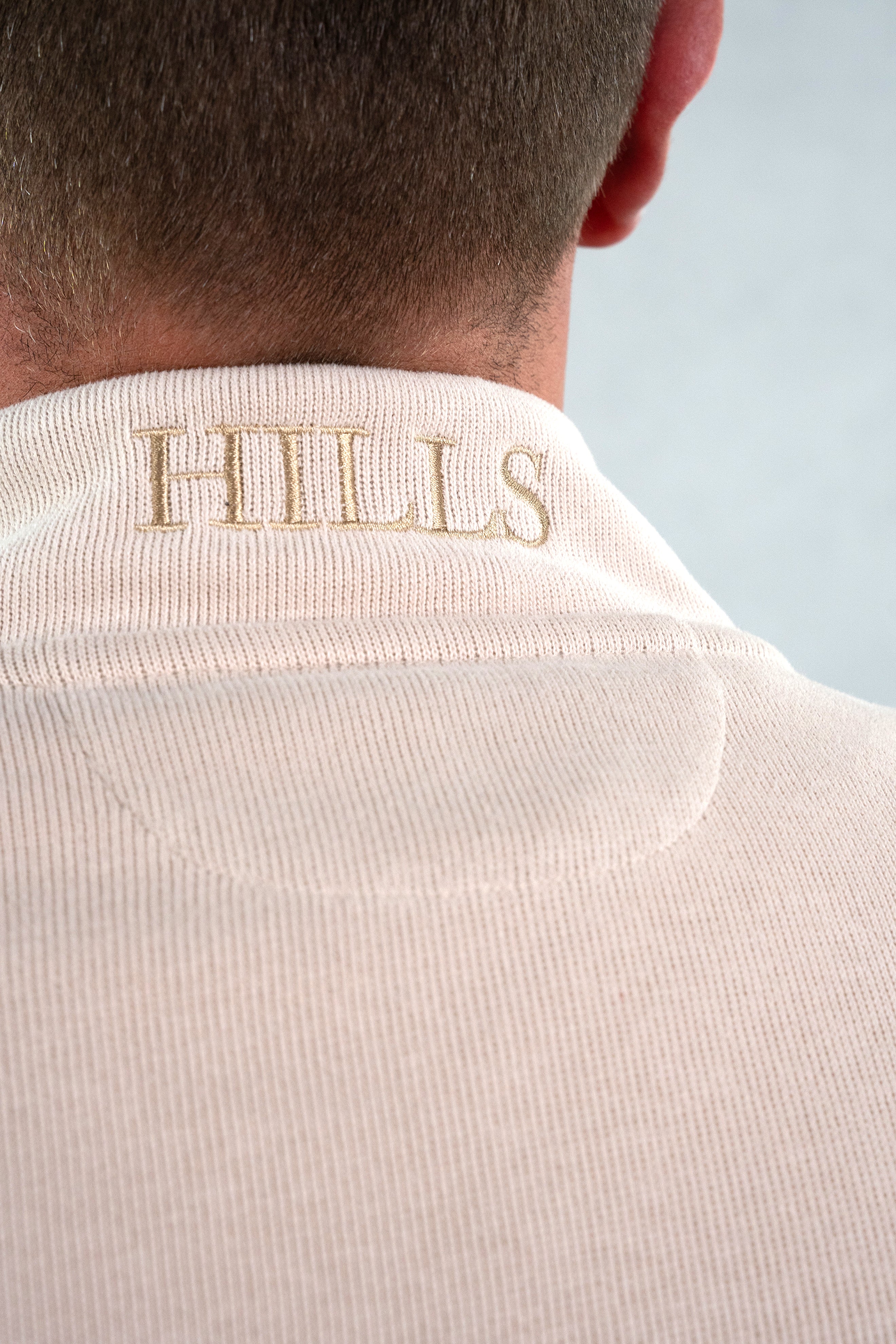 Stone Beige Half-Zip Sweatshirt