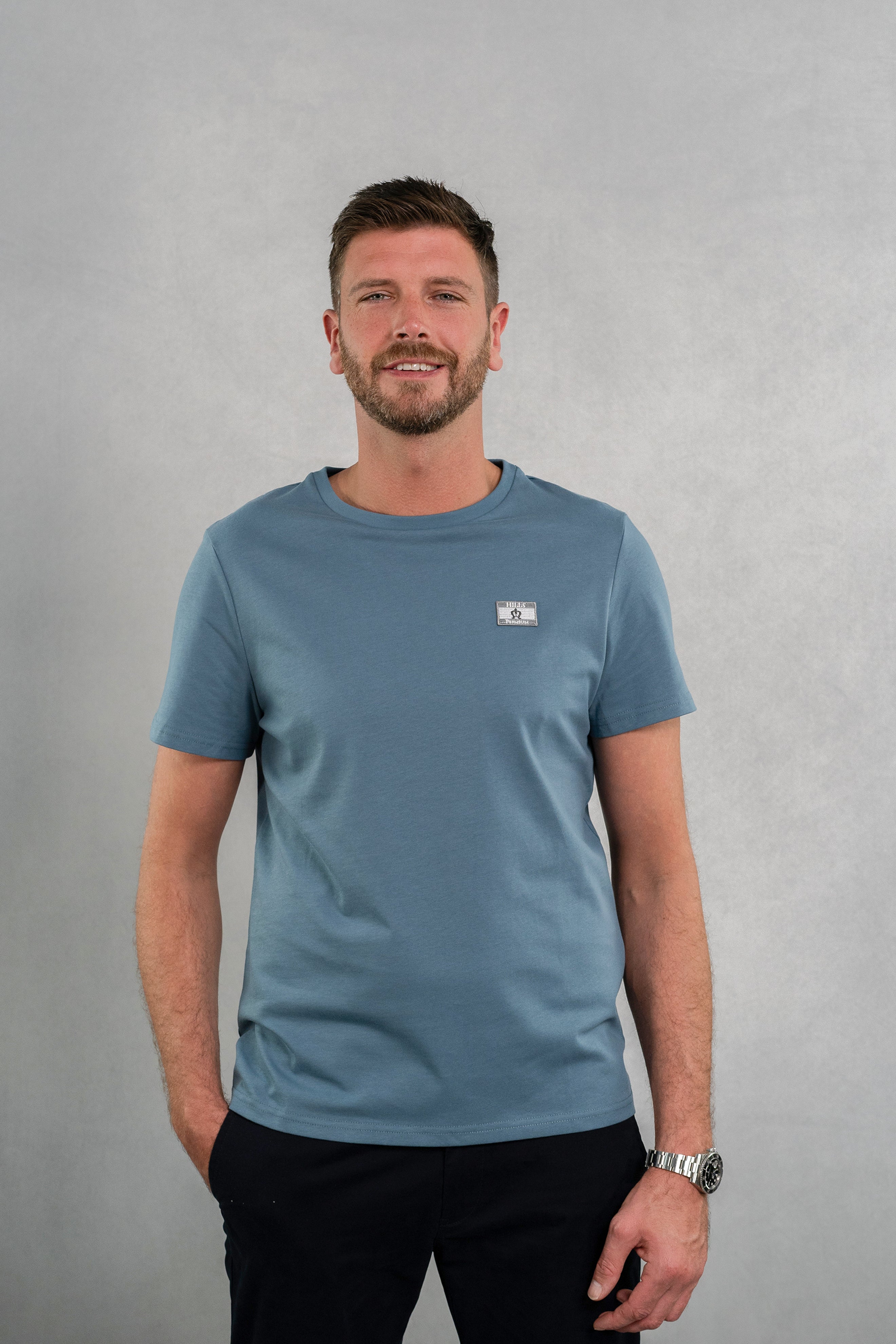 Hills Caribbean Blue Emblem Tee