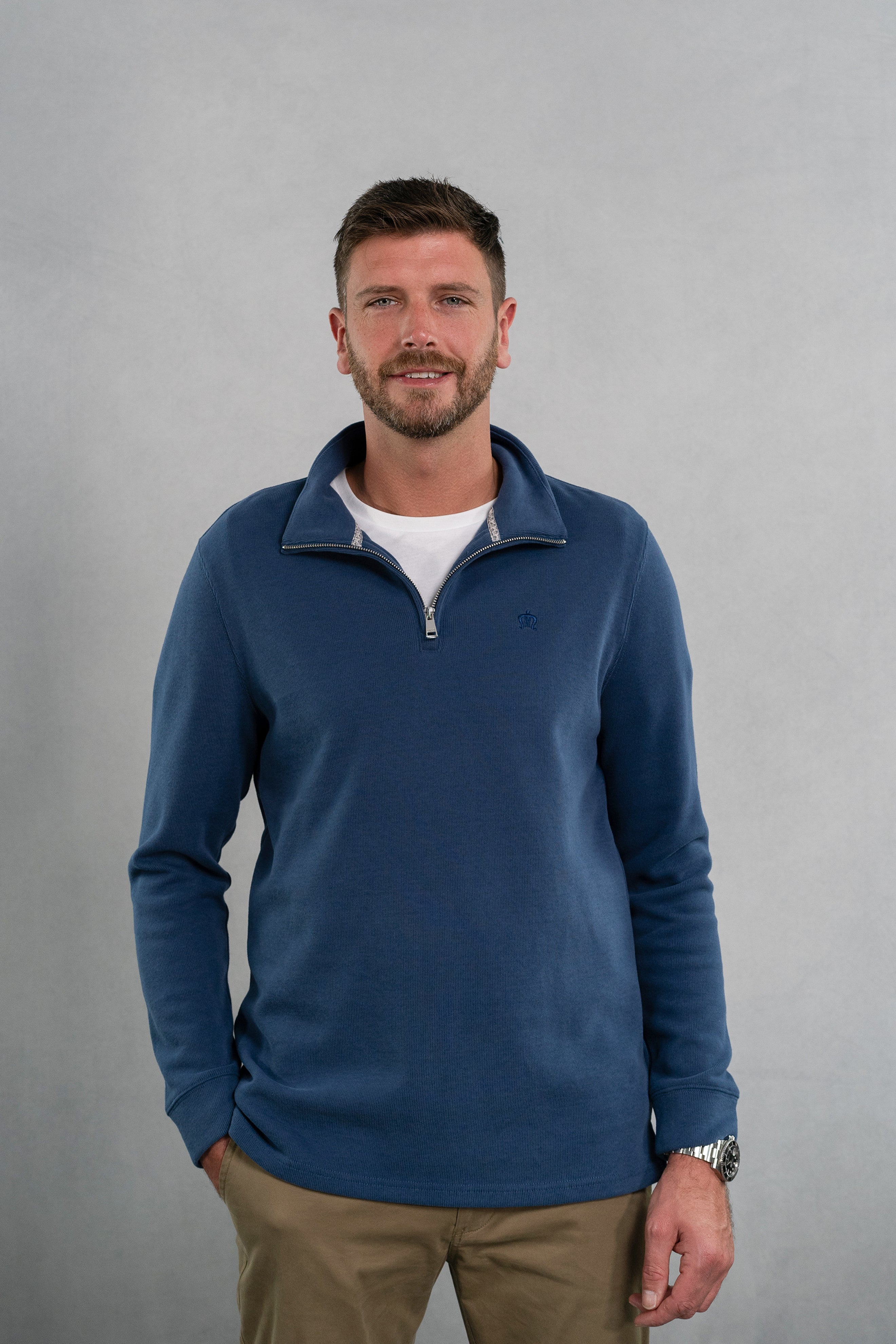 Twilight Blue Half-Zip Sweatshirt