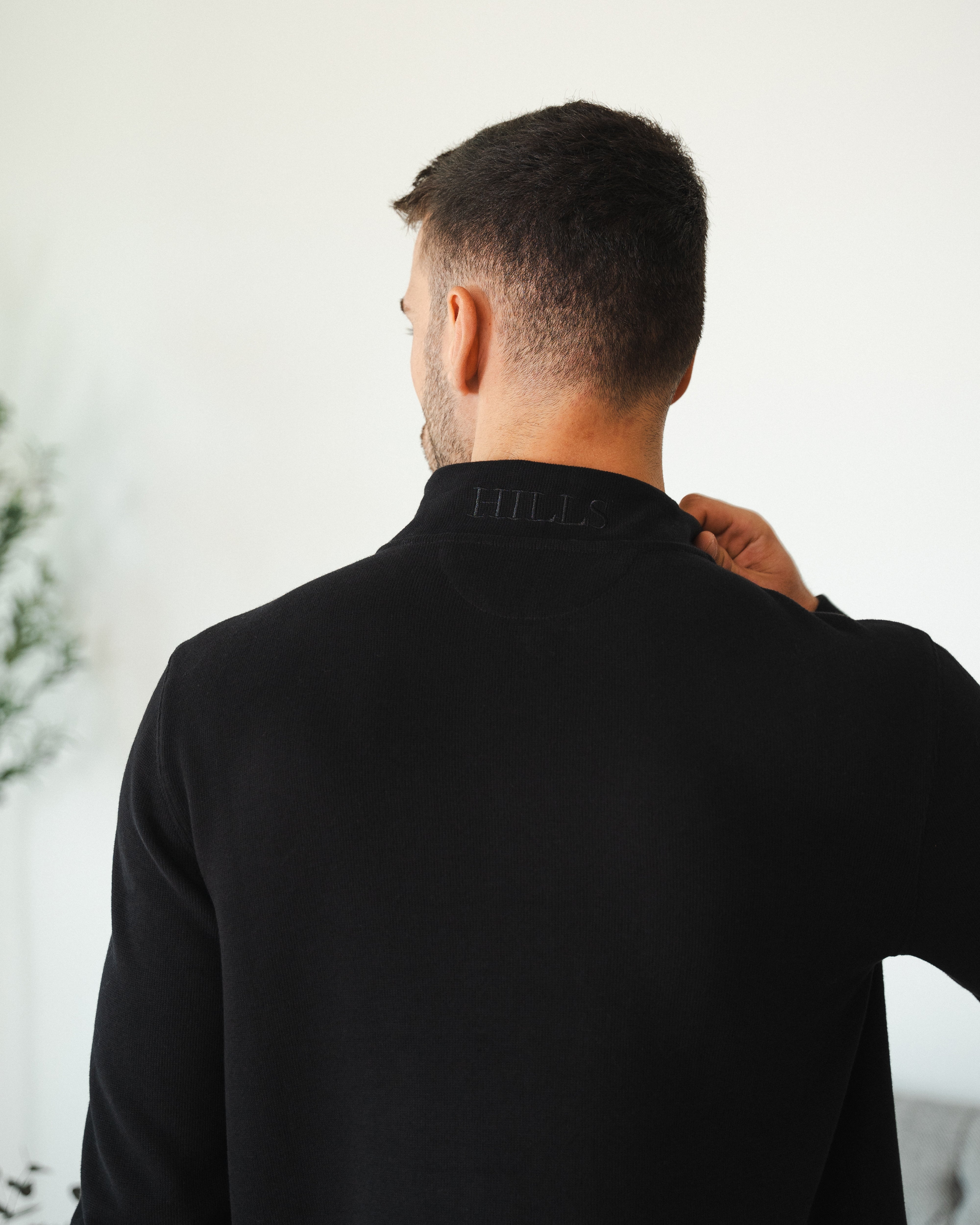 Shadow Black Half-Zip Sweatshirt